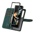 thumbnail image 2 of Allytech Wallet Case for Samsung Galaxy Z Fold5, Galaxy Z Fold5 Cover, Zipper Pocket Multiple Cards Holder Hand Wrist Strap Shockproof Phone Case for Galaxy Z Fod 5 - Darkgreen, 2 of 9