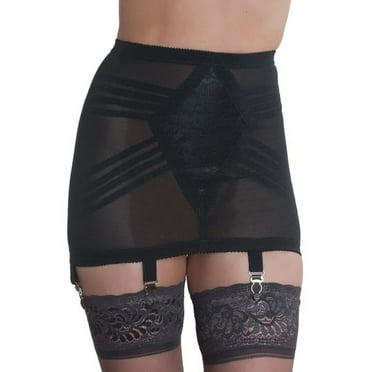 Rago Shapewear Zippered Open Bottom Girdle Black LG