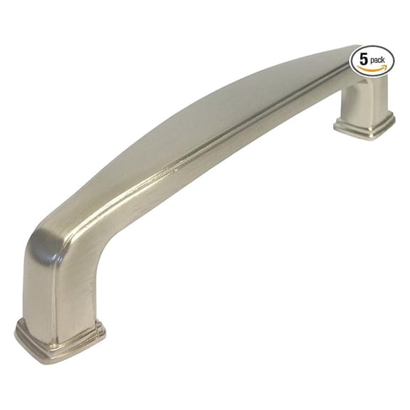 Kitchen Cabinet Pulls 5 Pack - 3 1/2 Inch Hole Center Drawer Handles for Dresser Furniture - Solid Metal Cabinet Hardware - 8864-89