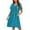 Blue Green, variant on Ekouaer Women's House Dress with Pockets Moo Moo Nightgown V Neck Sleepwear Pleated Floral Print Mumu Dress