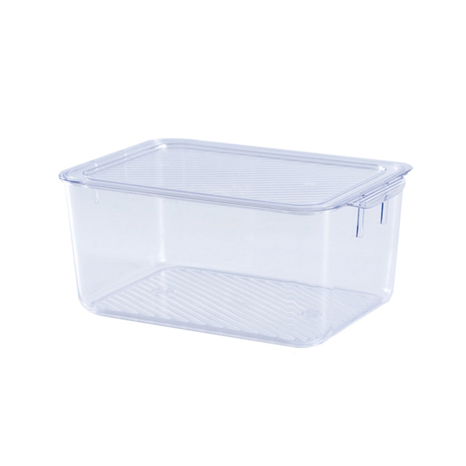 Jaspee Stackable Clear Plastic Storage Bins, Food Organizer Bins with Handles for Refrigerator