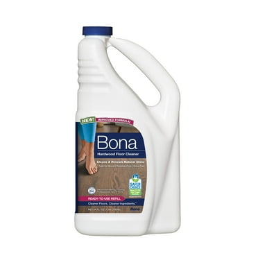 Revitalize Your Wood Floors with Bona Hardwood Floor Cleaner Refill - 64 Fl Oz - The Ultimate Residue-Free Solution for Effortless Floor Cleaning - Compatible with Bona Spray Mop and Spray Bottle Ref