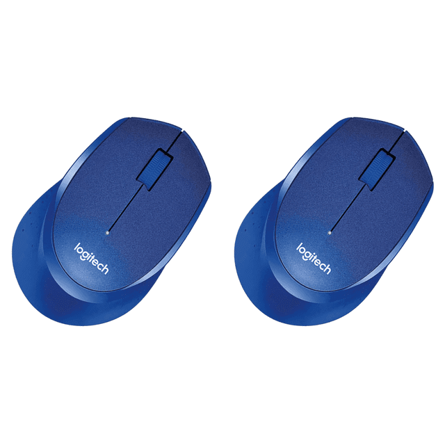 Mouse Inalámbrico 2.4g Con Óptico Receptor USB para Pc () Azul