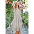 thumbnail image 3 of Vestido Simier Fariry Summer hasta la rodilla para mujer, marrón, 3 of 4