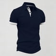 thumbnail image 3 of Mens Polos Shirts Short Sleeve , Button Up Golf Polos Shirt Contrast Color Tshirts Regular Fit Tennis T-Shirts Breathable Summer Casual Tee Tops Turn-Down Collar Pullover, 3 of 7