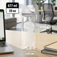 thumbnail image 3 of MAGMALIFE Termo Boost Clear 710 ml, Botella Transparente con Popote y Tapa Dual, Antiderrames, Tritan Resistente, Apertura Rápida, Asa Integrada, Libre de BPA (Blanco), 3 of 9