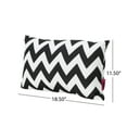 thumbnail image 3 of Greylin Outdoor Water Resistant Fabric Chevron Rectangular Throw Pillow, Black, 3 of 11
