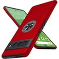 thumbnail image 1 of KOMI for Google Pixel 7 Pro Case, Slim Fit Case for Pixel 7 Pro with Invisible Ring Kickstand, [Military Grade Drop Tested] Dual Layer Shockproof Protective Phone Case for Pixel 7 Pro 6.7", Red, 1 of 5
