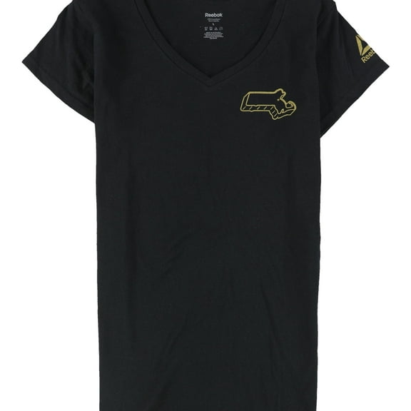 Reebok Womens Boston, Mass 95 Graphic T-Shirt, Black, Small