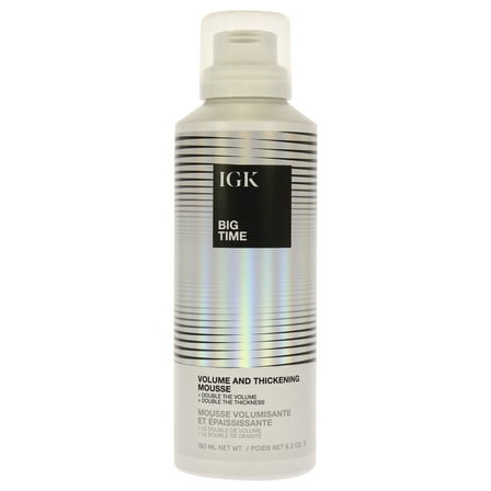 IGK Big Time Volume and Thickening Mousse, 6 oz Mousse