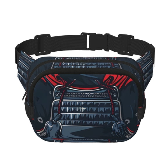 Easygdp Red Black Eastern Panda Warrior Fanny Packs for Women Men, Belt Bag, Fashion Crossbody Bags, for Workout/Running/Hiking