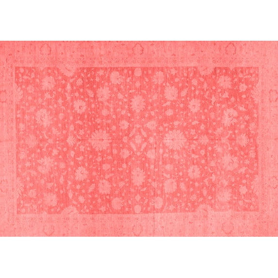 Ahgly Company Machine Washable Indoor Rectangle Oriental Red Traditional Area Rugs, 2' x 4'
