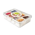 thumbnail image 1 of Bandeja para servir comida MineSign, caja dividida para aperitivos con asa, 1 of 9