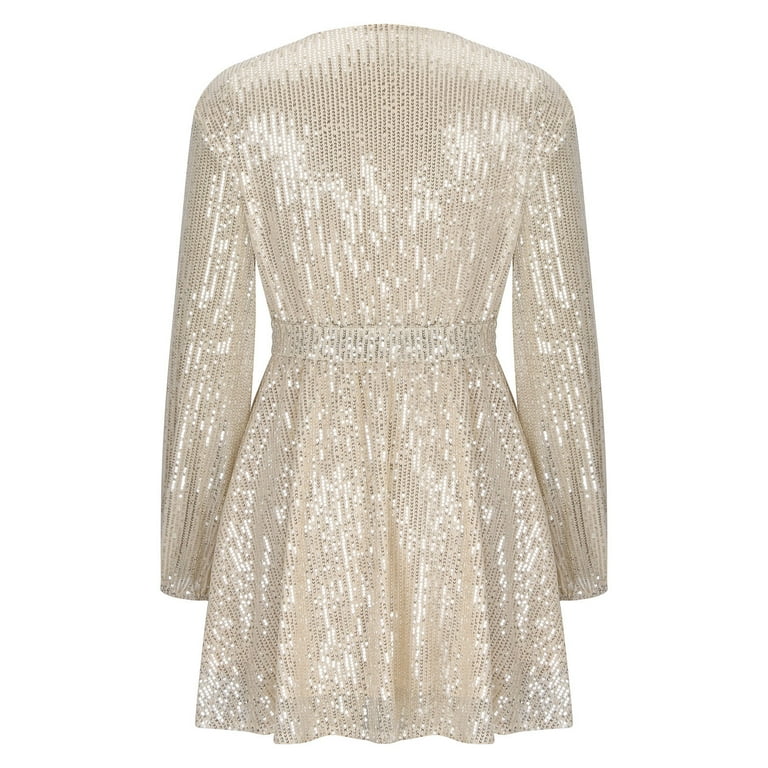 IROINNID Semi Formal Dress for Women Long Sleeve Wrap Dress Summer Beach Sequins Dress V-neck Dress,Gold - Walmart.com IROINNID Semi Formal Dress for Women Long Sleeve Wrap Dress Summer Beach Sequins Dress V-neck Dress,Gold - Walmart.com