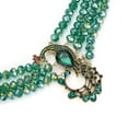 thumbnail image 4 of Green Glass Multi Color Crystal Goldtone Beaded Multi Layered Peacock Necklace for Women Jewelry for Women Size 20-22" Ct 574 Birthday Christmas Gifts, 4 of 7