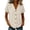 Khaki-Tops, variant on Womens Crinkle Gauze Button Down Shirts Short Sleeve Notched Collar Loose Fit Blouses Casual Office Commute Summer Vacation Daily Tops White M