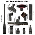 thumbnail image 3 of 11Pcs Universal Vacuum Attachment Kit with 5 Size Cuttable Adapter Wet Dry Use Home Car Cleaning Accessory Set,Suitable for Vacuum Attachments with 1", 1-1/4", 1-3/8", 1-1/2", 1-7/8", 3 of 9