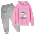 thumbnail image 3 of Conjunto de sudadera y pantalones de manga larga para niñas y niños de Disney Mickey Mouse, traje informal de dibujos animados del Pato Donald, primavera de 4 a 14 años, 3 of 5