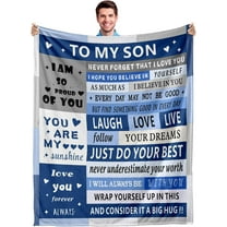 Gifts for Son Gifts from Mom Dad Adult Son Gift Ideas to My Son Blanket Inspirational Birthday Gifts for Son Christmas Stocking Stuffer Gift for Son Valentines Weeding Graduation Gifts for Son 50"×60"