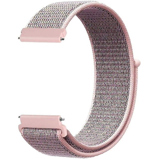Correas deportivas de nailon compatibles con reloj inteligente e ID205 ID205G ID205U ID205S ID215G, correa de repuesto suave y transpirable para mujeres y hombres, arena rosa-rosa arena Adepaton CZDZ-HY149-2