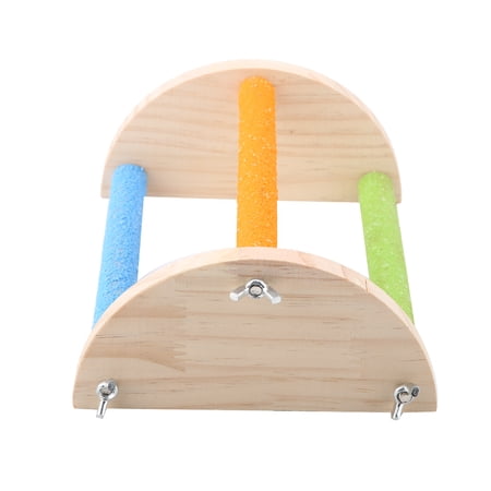 View of Natural Wood Stand, Durable An Ideal Perch Wooden Platform, Bird ...