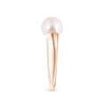 thumbnail image 3 of Angara Solitaire Japanese Akoya Cultured Pearl Dome Ring in 14K Rose Gold for Women | June Birthstone Jewelry for Her, 3 of 8