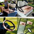 thumbnail image 7 of XYZCANDO Cow Floral 4pcs Golf Cart Seat Covers Sakura Golf Cart Steering Wheel Covers Cherry Blossom Golf Cart Flags Easy to Install Golf Cart Seat Cover Steering Wheel Wrap Small Flags Pink, 7 of 7