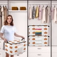 thumbnail image 6 of Foldable Clothes Storage Bags Clothes Organizer Bin with Clear Windows for Clothes Bedding Orange Pumpkin Pattern, 6 of 6