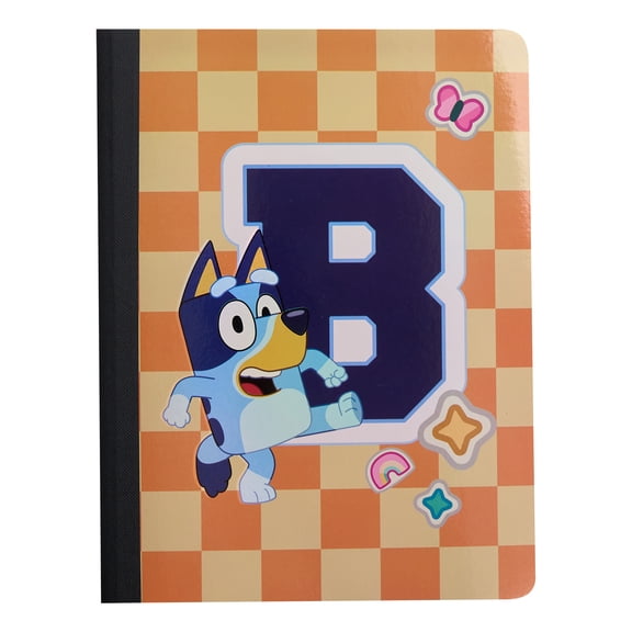 Bluey Composition Writing Notebook, Wide Ruled, 7.5" x 9.75", 80 Sheets, for Students