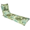 Tahiti Floral Green Chaise Lounge Cushion