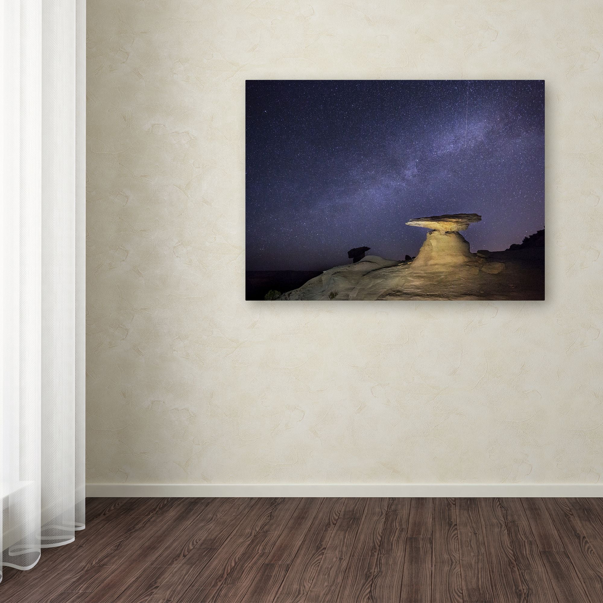 Trademark Fine Art "Starry Night in Arizona III" Canvas Art by Moises Levy