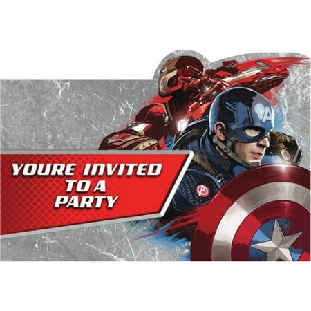 captain america invitations