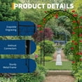 thumbnail image 4 of 86" H Outdoor Lawn Arbor with Stakes, Garden Arch Arbor Trellis for Climbing Plants, Roses, Vines, Wedding Archway Decor for Lawn, Patio,Party, Backyard, 4 of 7
