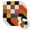 Multicolor, Orange, Black, variant on Cloth Napkins Set of 6 - 20x20 Inches, Colorful Plaid Washable Reusable Table Napkins, Farmhouse Abstract Colorful Checkered Soft & Absortbent Dining Napkin for Party Wedding Hotel Restaurant