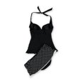 thumbnail image 2 of Profile Womens Peplum Polka Dot 2 Piece Tankini, Black, 32D, 2 of 2