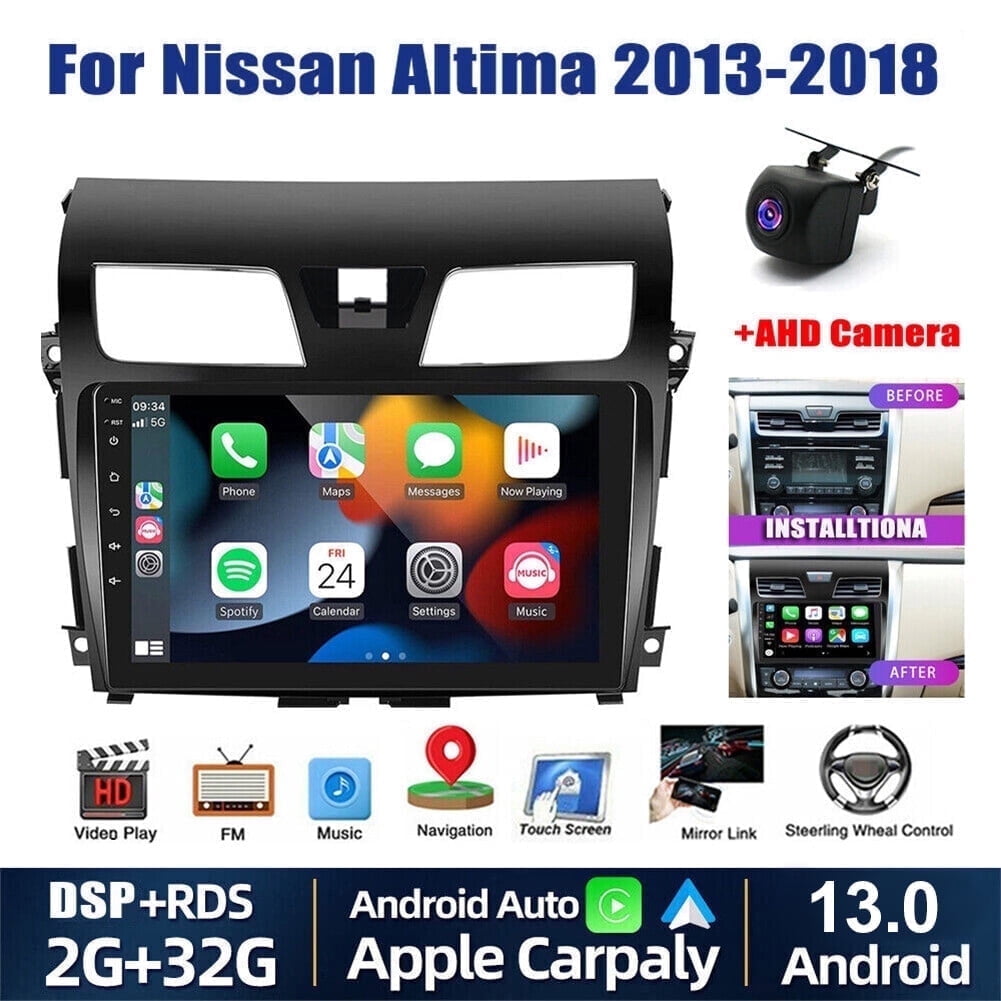 Car Stereo Radio for Nissan Altima 2013-2018 with Backup Camera, Car Audio Receivers GPS Navigation Mirror Link 10'' HD Touchscreen