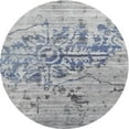 thumbnail image 1 of Ahgly Company Machine Washable Indoor Round Contemporary Roman Silver Gray Area Rugs, 6' Round, 1 of 7
