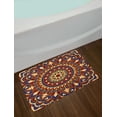 thumbnail image 2 of Mandala Bath Mat, Oriental Filigree Tile Inspired Ornament Ethnic Print, Plush Bathroom Decor Mat with Non Slip Backing, 29.5" X 17.5", Lavender Burgundy, by Ambesonne, 2 of 2