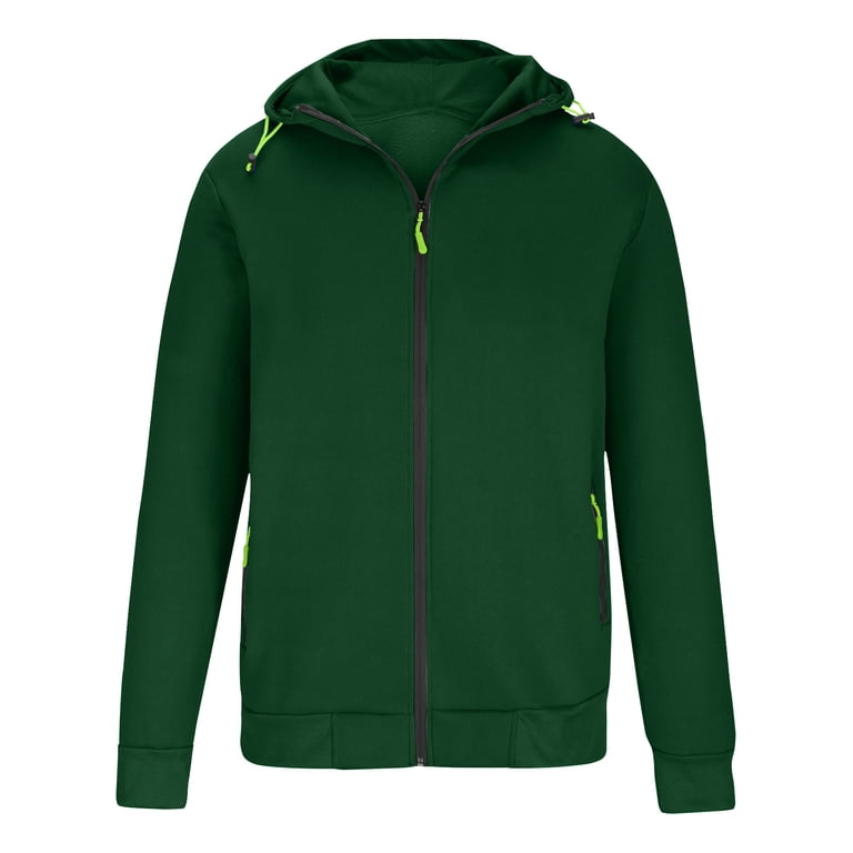 APEXFWDT Men's Zip-Front Hoodie Long Sleeve Sweatshirt with Zip