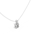 thumbnail image 3 of ZUWELRIA Certified 1.62 Carat Stylish Princess Cut Moissanite Diamond Necklace Pendant with Chain for Women | 18K White Gold Plated Silver | Pendant for Wedding, 3 of 7