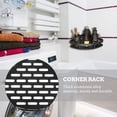 thumbnail image 2 of Black Aluminum Alloy Corner Shower Shelf for Home Use Multifunctional Bathroom Rack 7.9 Inches, 2 of 9