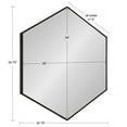 thumbnail image 6 of Kate and Laurel Rhodes 6-Sided Hexagon Wall Mirror, 30.75x34.75 Black, 6 of 8