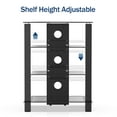 thumbnail image 3 of FITUEYES AV Media Stand Component Cabinet and Hi-Fi Rack Audio Tower with Height Adjustable,4-Tier Tempered Glass Shelves, 3 of 6