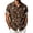 Brown, variant on Mens Golf Polo Shirts Print Style Button Up Classic Fit Jazzing Print Alternative Mens Athletic Tops,Brown,3XL