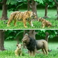 thumbnail image 3 of Toymany 8PCS 2-5" Plastic Jungle Animals Figure Playset Includes Baby Animals, Realistic Lion, Tiger, Cheetah, Leopard Figurines with Cub, Cake Toppers Christmas Birthday Toy Gift for Kids Toddlers, 3 of 9