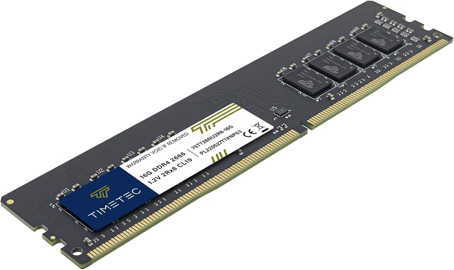Timetec 16GB DDR4 2666MHz (PC4-2666V) PC4-21300 UDIMM Desktop RAM – 288-Pin 1.2V CL19 Non-ECC Unbuffered DIMM Memory Module Upgrade