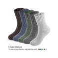 thumbnail image 5 of Luxtrada 5 Pairs Wool Merino Winter Thermal Boot Thick Insulated Heated Socks For Heavy Duty Cold Weather Outdoor Activities (5 Colors), 5 of 8