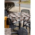 thumbnail image 6 of Square Outdoor Tablecloth with Umbrella Hole Baseball Outside Table Cloth Waterproof Patio Table Cover White Red Art Sport Zipper Tablecloths for Picnic Party Camping 54x54 Inch, 6 of 8