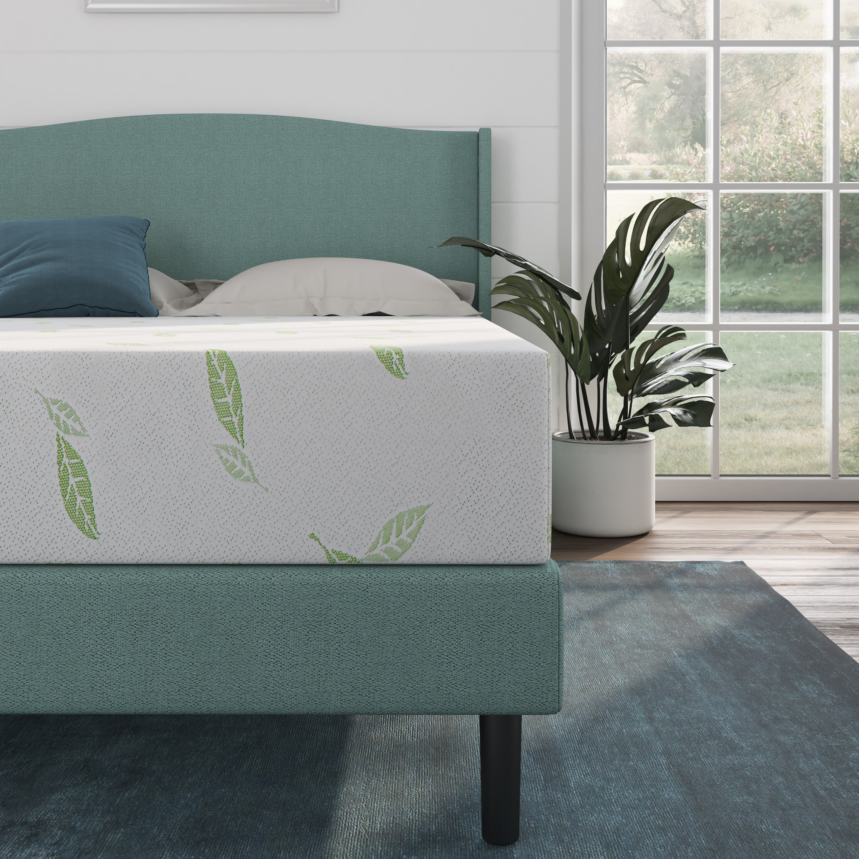 NapQueen Anula 8" Medium Firm, Green Tea Infused Memory Foam Mattress, Full Size