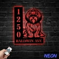thumbnail image 5 of Handmadetneonsign Shih Tzu Dog House Number Metal, Shih Tzu Dog Home Number Metal Sign, Pet Outdoor Address Wall Decor 80670, 5 of 5